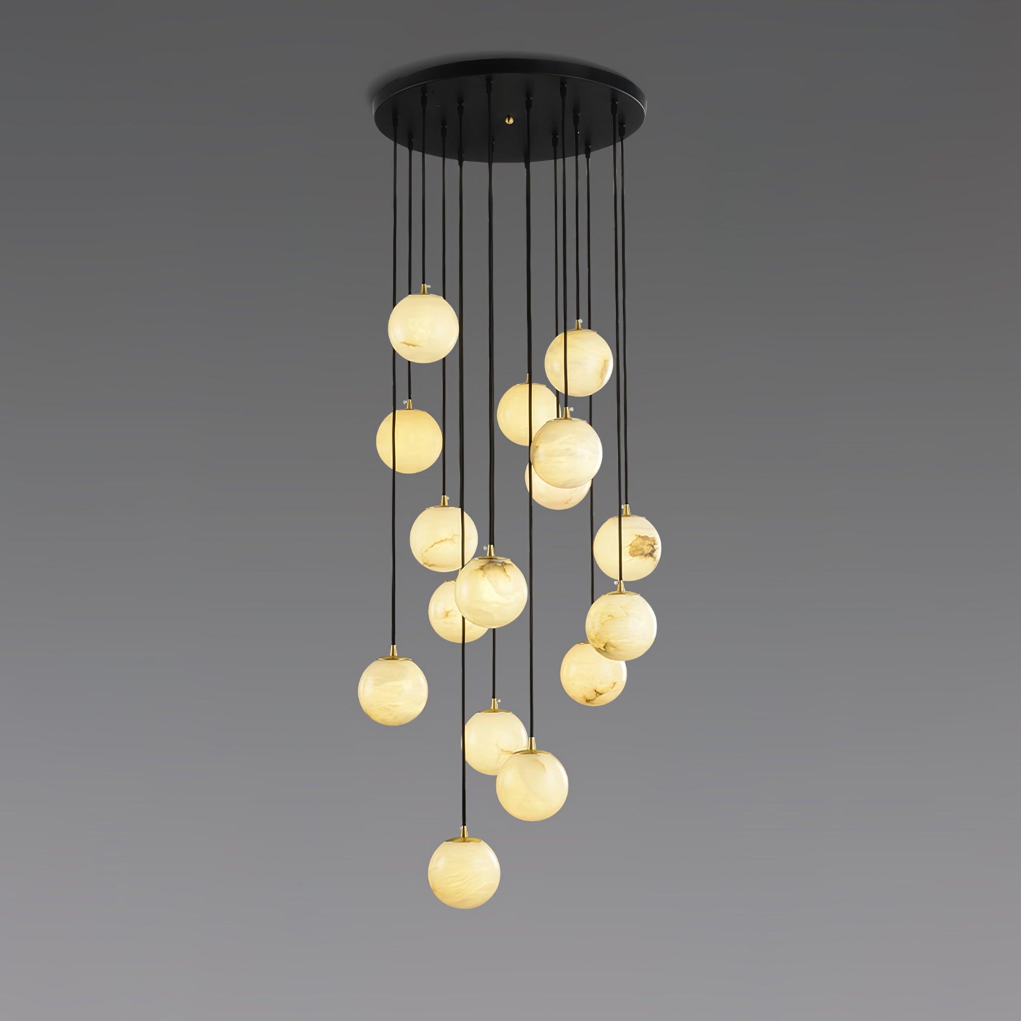 Alabaster Balls Cluster Chandelier - YhLamps