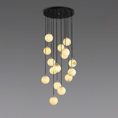 Alabaster Balls Cluster Chandelier - YhLamps
