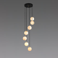 Alabaster Balls Cluster Chandelier - YhLamps