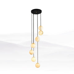 Alabaster Balls Cluster Chandelier - YhLamps