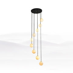 Alabaster Balls Cluster Chandelier - YhLamps