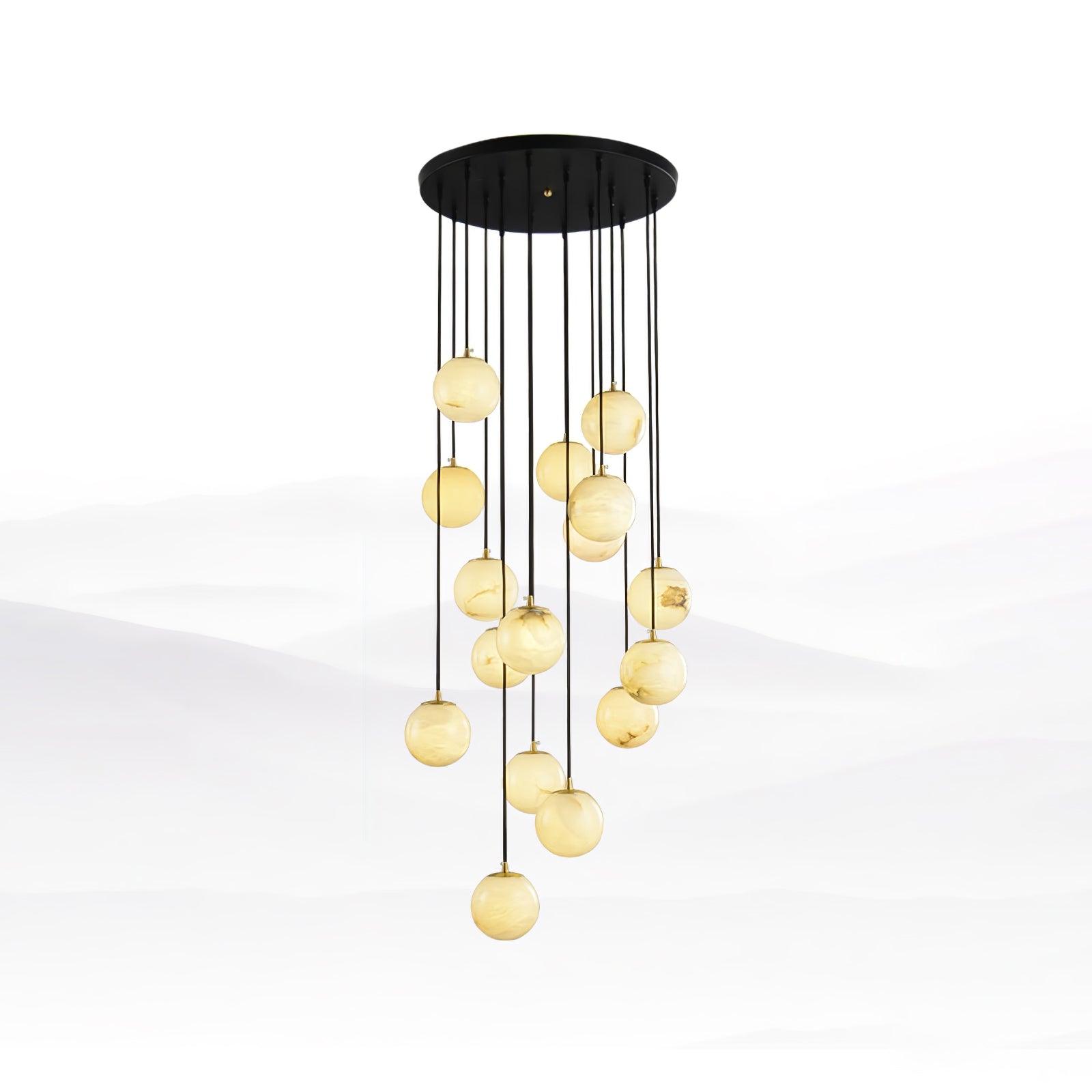 Alabaster Balls Cluster Chandelier - YhLamps