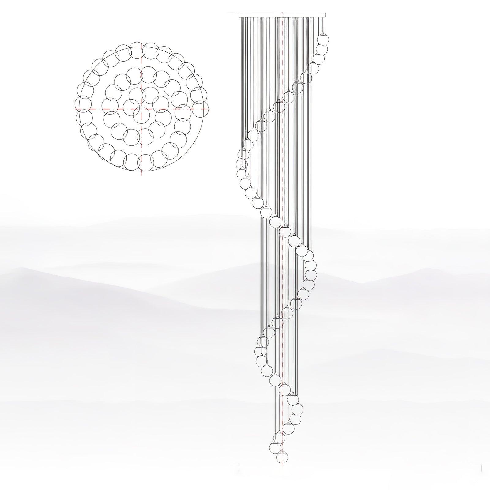 Alabaster Balls Cluster Chandelier - YhLamps