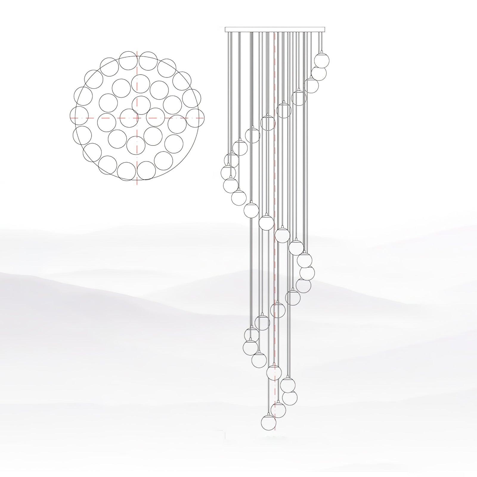 Alabaster Balls Cluster Chandelier - YhLamps