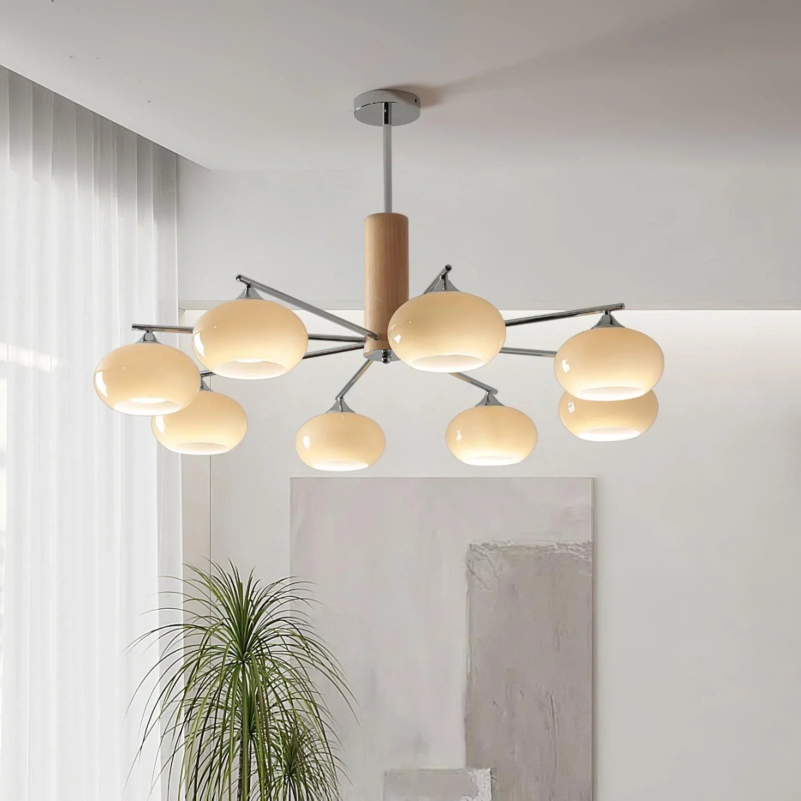 Elliptical Persimmon Chandelier - YhLamps