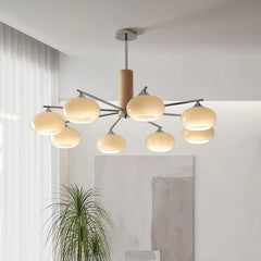Elliptical Persimmon Chandelier - YhLamps