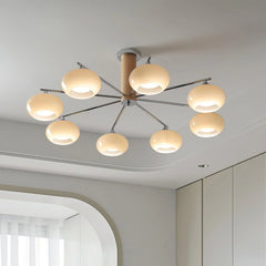 Elliptical Persimmon Chandelier - YhLamps