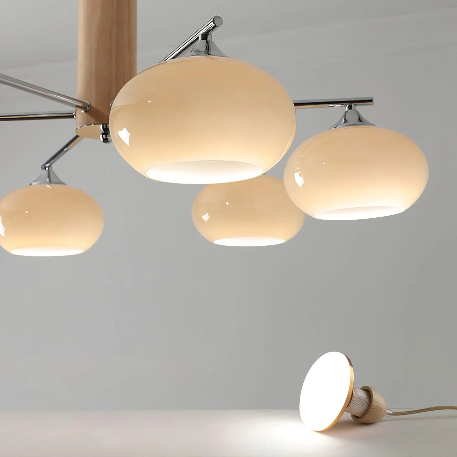 Elliptical Persimmon Chandelier - YhLamps