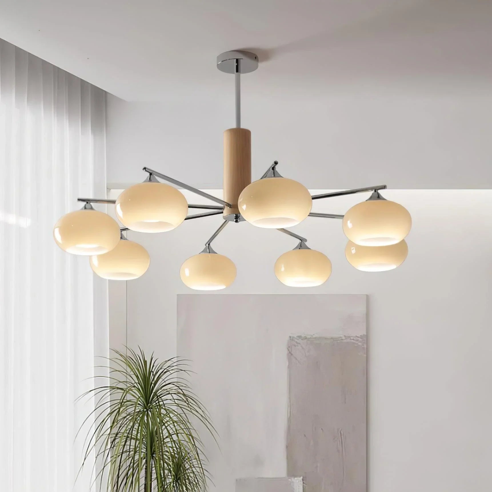 Elliptical Persimmon Chandelier - YhLamps