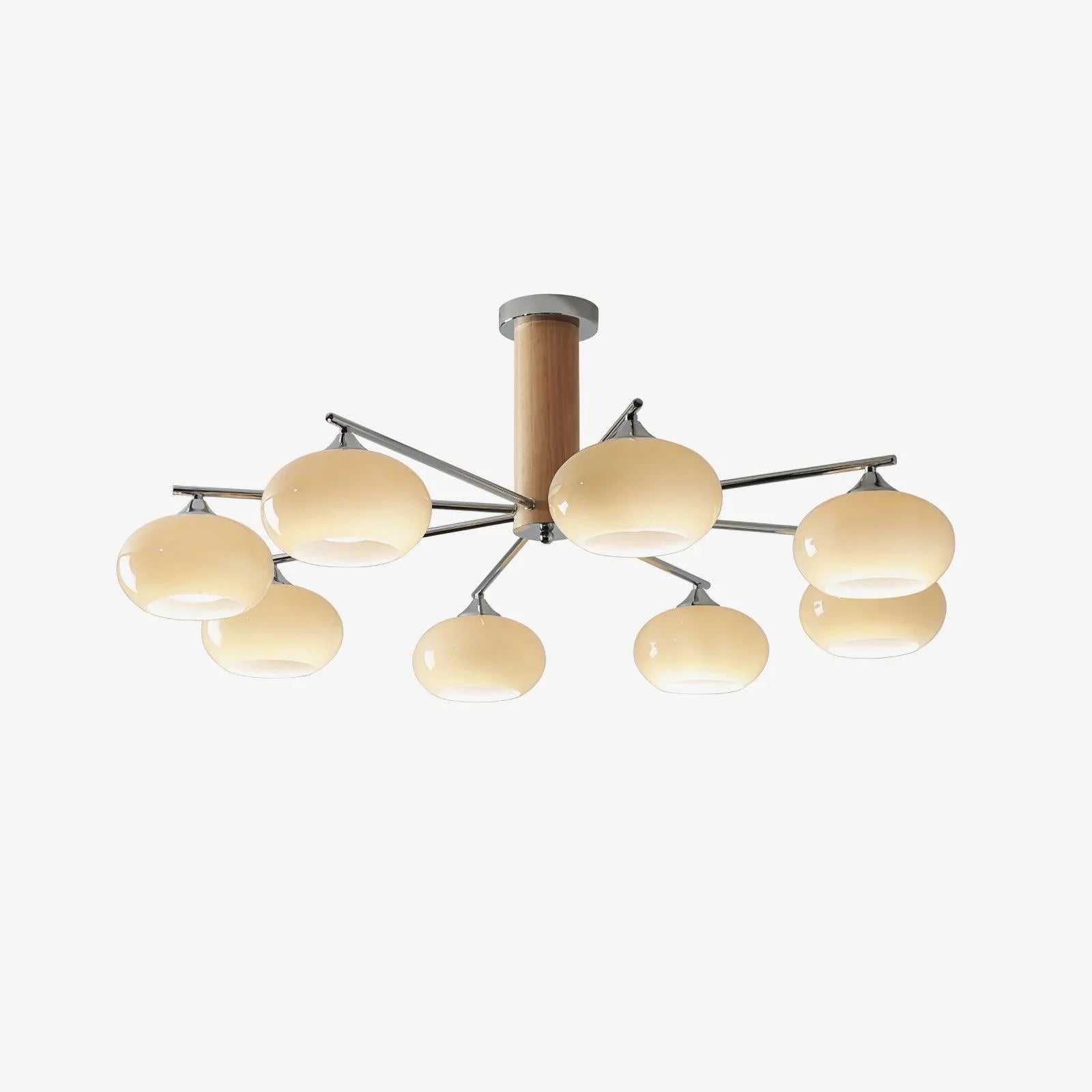 Elliptical Persimmon Chandelier - YhLamps