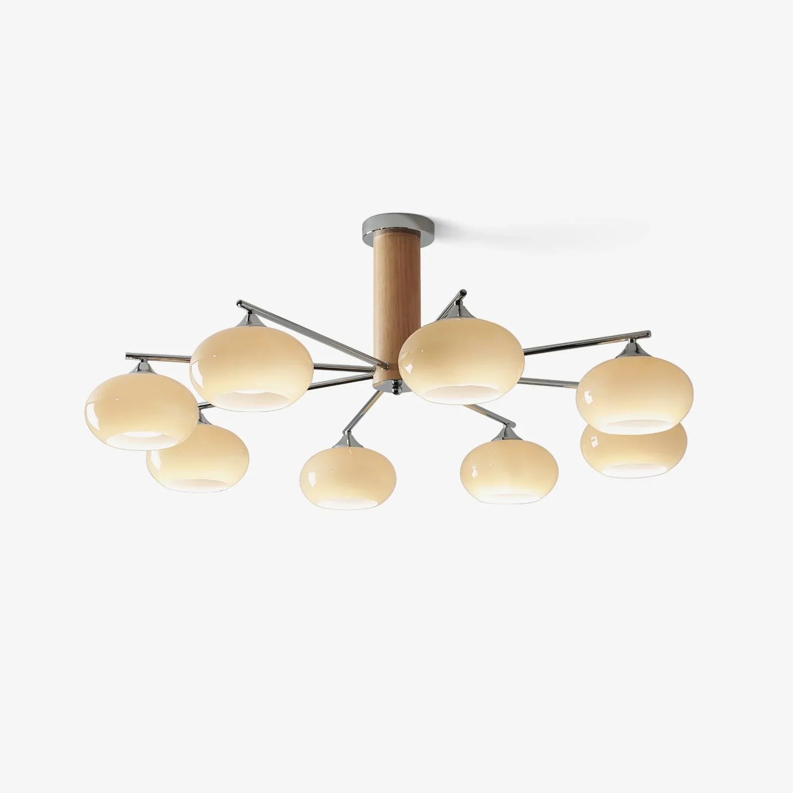 Elliptical Persimmon Chandelier - YhLamps