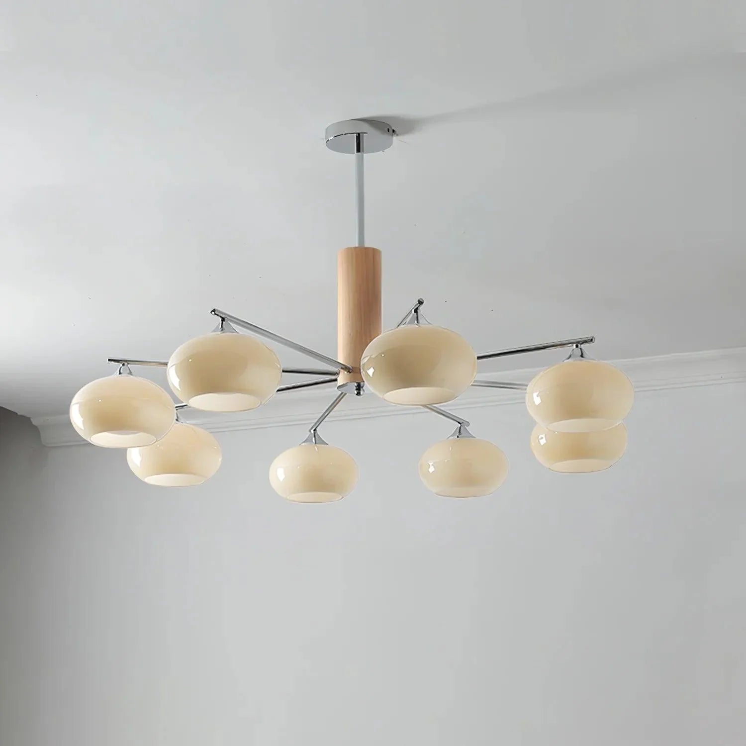 Elliptical Persimmon Chandelier - YhLamps