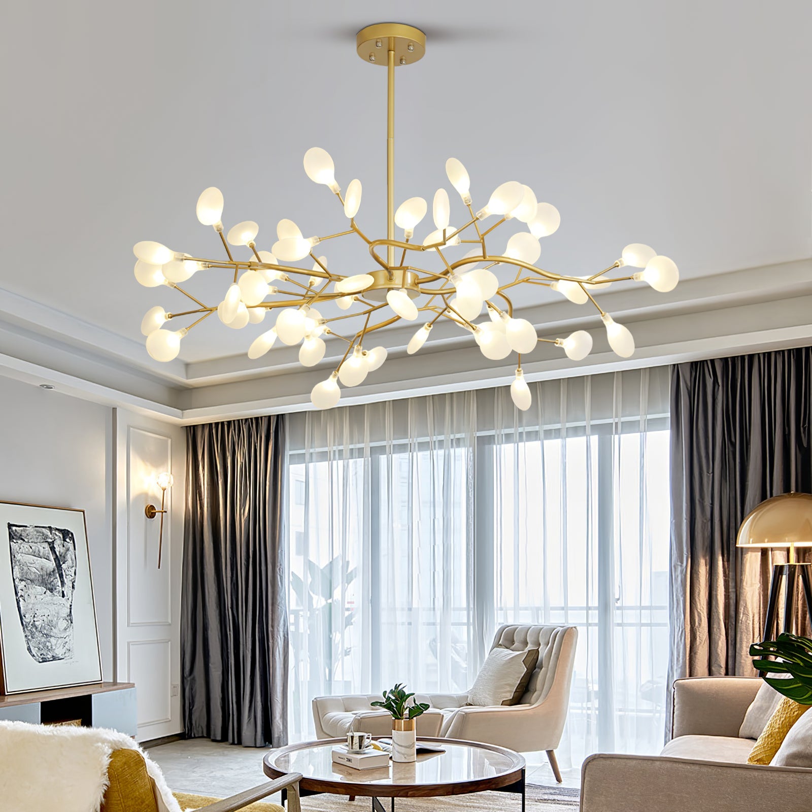 LED Firefly Sputnik Chandelier - YhLamps