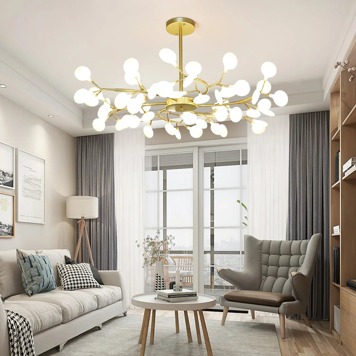 LED Firefly Sputnik Chandelier - YhLamps
