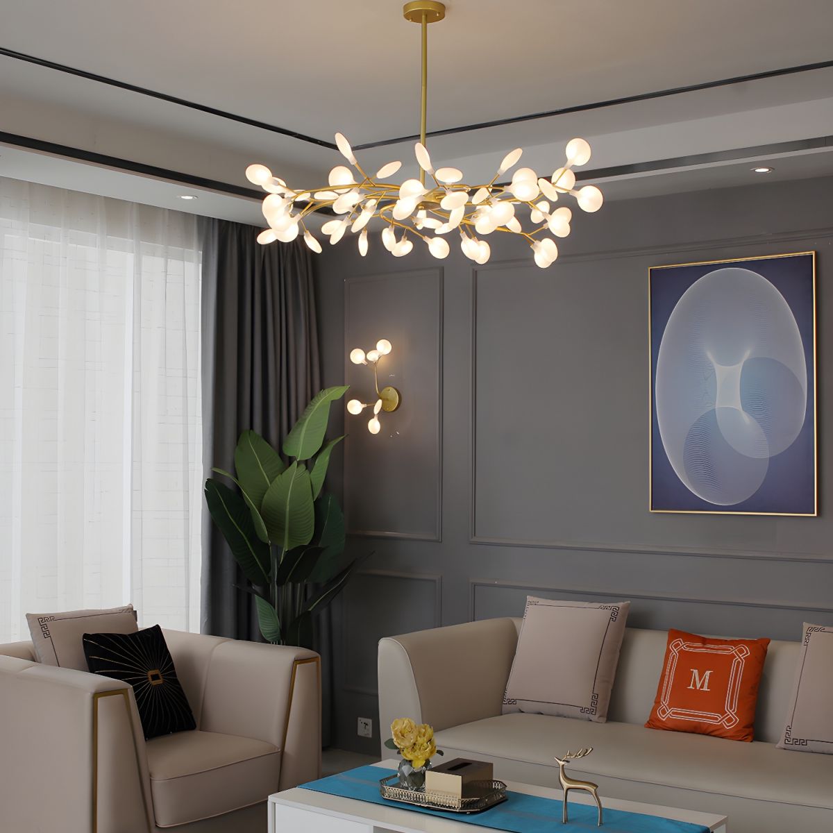 LED Firefly Sputnik Chandelier - YhLamps