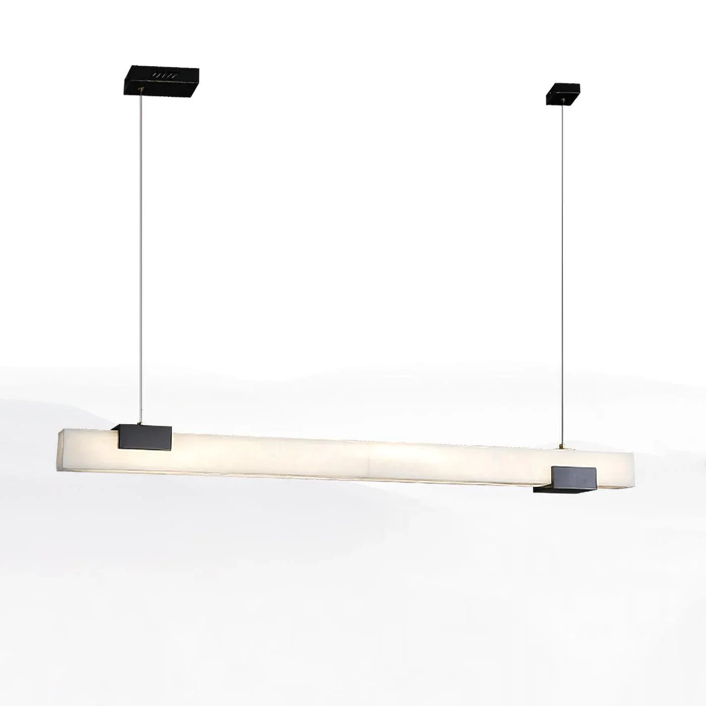 Modern black and white Cary alabaster pendant lamp chandelier with warm light suspension