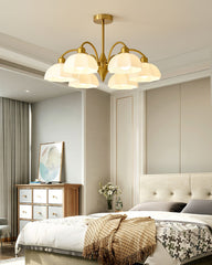 Frosted Glass Bell Chandelier - YhLamps