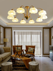 Frosted Glass Bell Chandelier - YhLamps