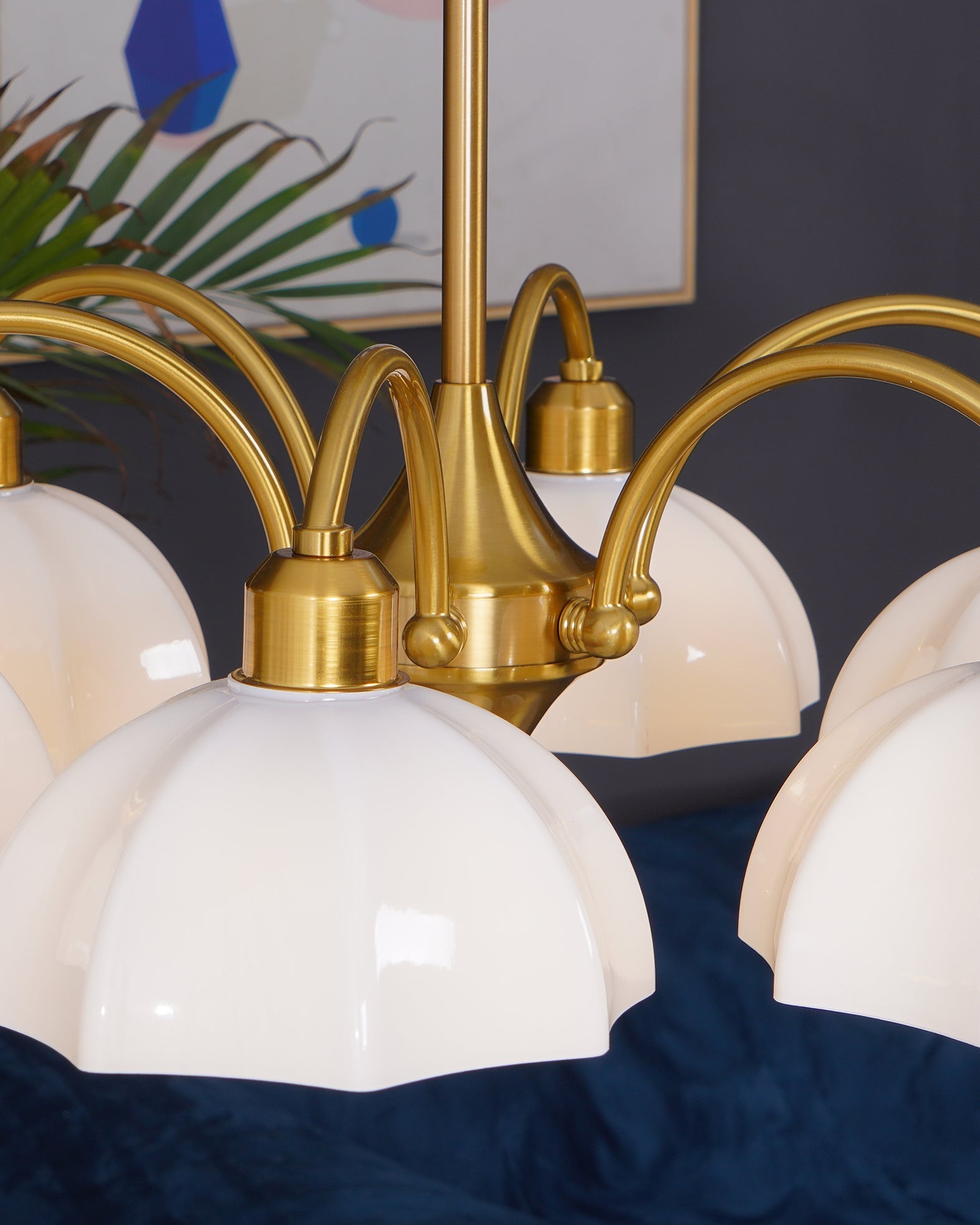 Frosted Glass Bell Chandelier - YhLamps