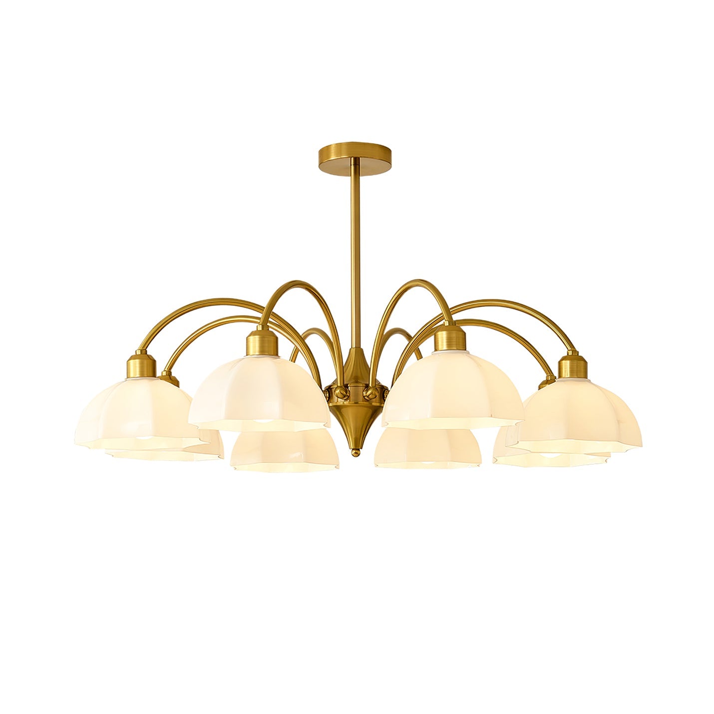 Frosted Glass Bell Chandelier - YhLamps