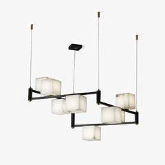 Alabaster Square Box Chandelier - YhLamps
