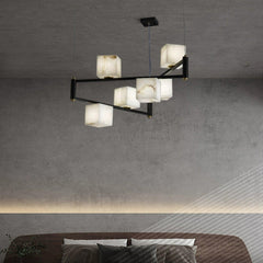 Alabaster Square Box Chandelier - YhLamps