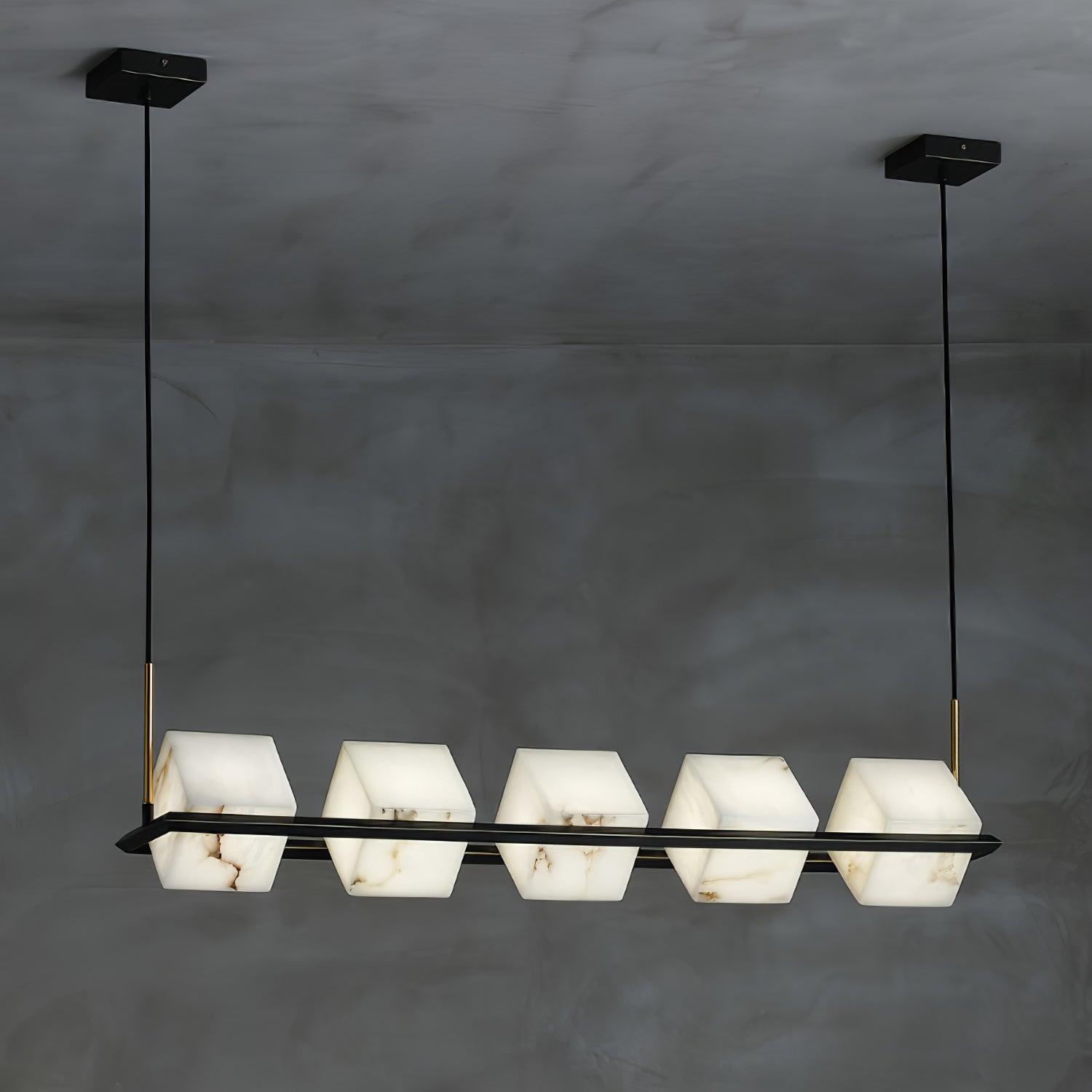 Alabaster Square Box Chandelier - YhLamps