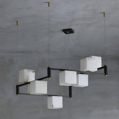 Alabaster Square Box Chandelier - YhLamps