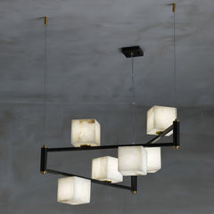Alabaster Square Box Chandelier - YhLamps