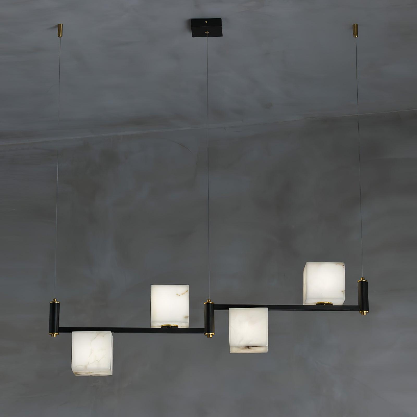 Alabaster Square Box Chandelier - YhLamps
