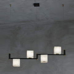 Alabaster Square Box Chandelier - YhLamps