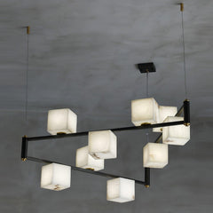 Alabaster Square Box Chandelier - YhLamps