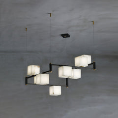 Alabaster Square Box Chandelier - YhLamps