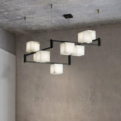 Alabaster Square Box Chandelier - YhLamps