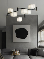 Alabaster Square Box Chandelier - YhLamps