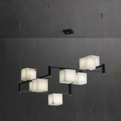 Alabaster Square Box Chandelier - YhLamps