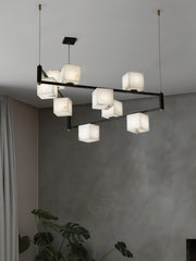 Alabaster Square Box Chandelier - YhLamps