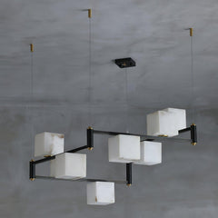Alabaster Square Box Chandelier - YhLamps