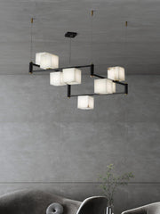Alabaster Square Box Chandelier - YhLamps