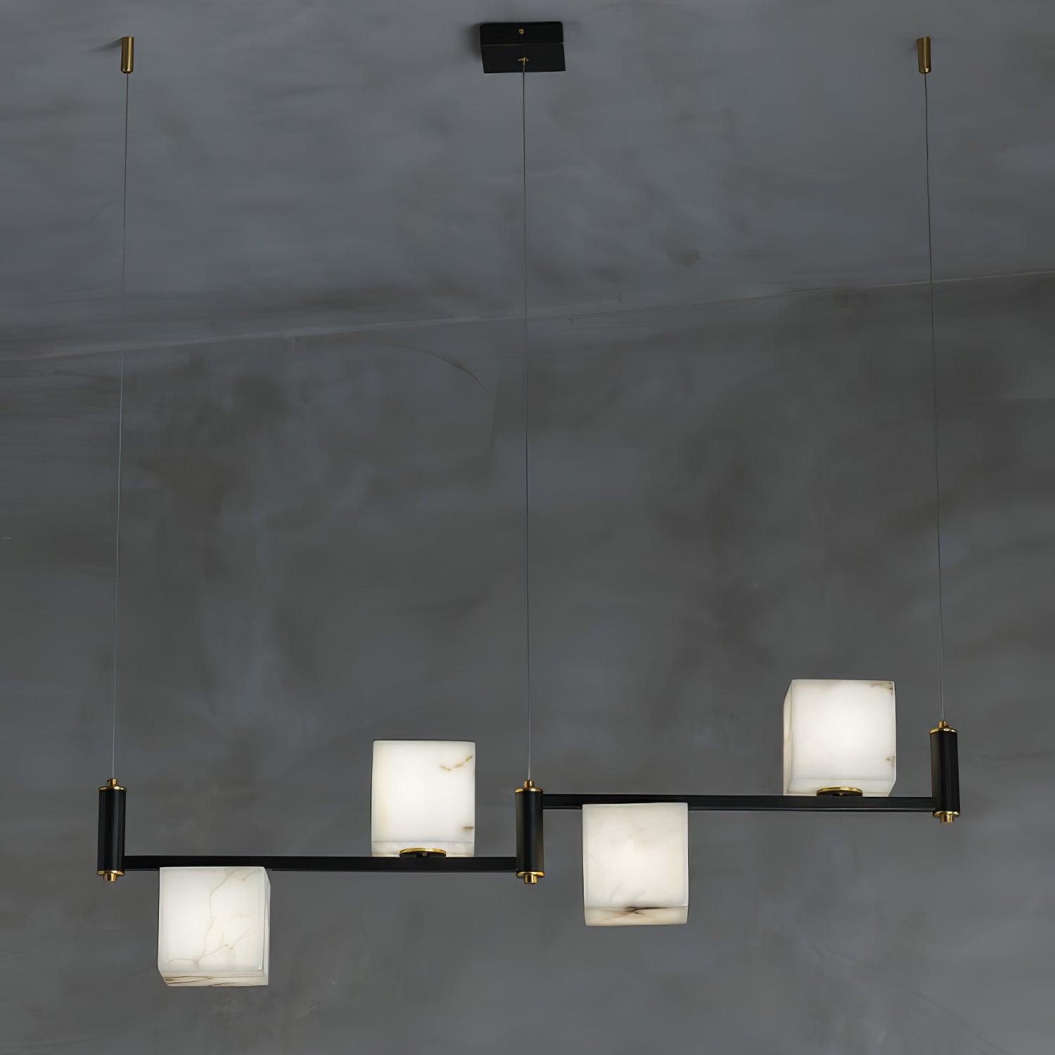 Alabaster Square Box Chandelier - YhLamps