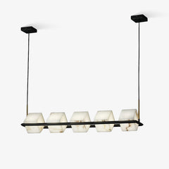 Alabaster Square Box Chandelier - YhLamps