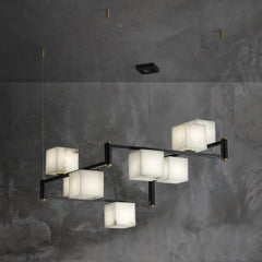 Alabaster Square Box Chandelier - YhLamps