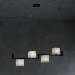 Alabaster Square Box Chandelier - YhLamps