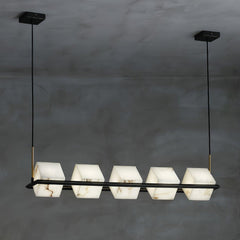Alabaster Square Box Chandelier - YhLamps