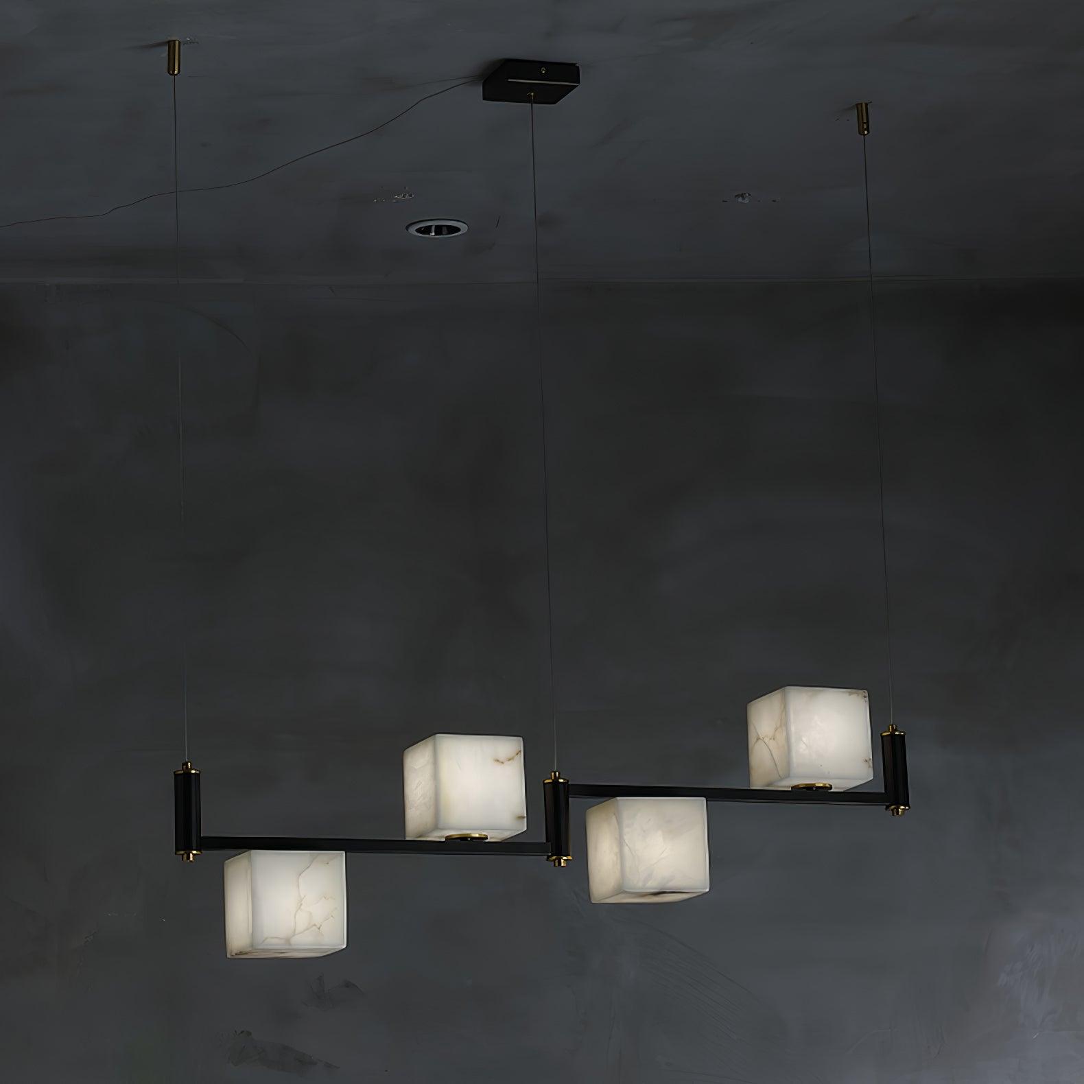 Alabaster Square Box Chandelier - YhLamps