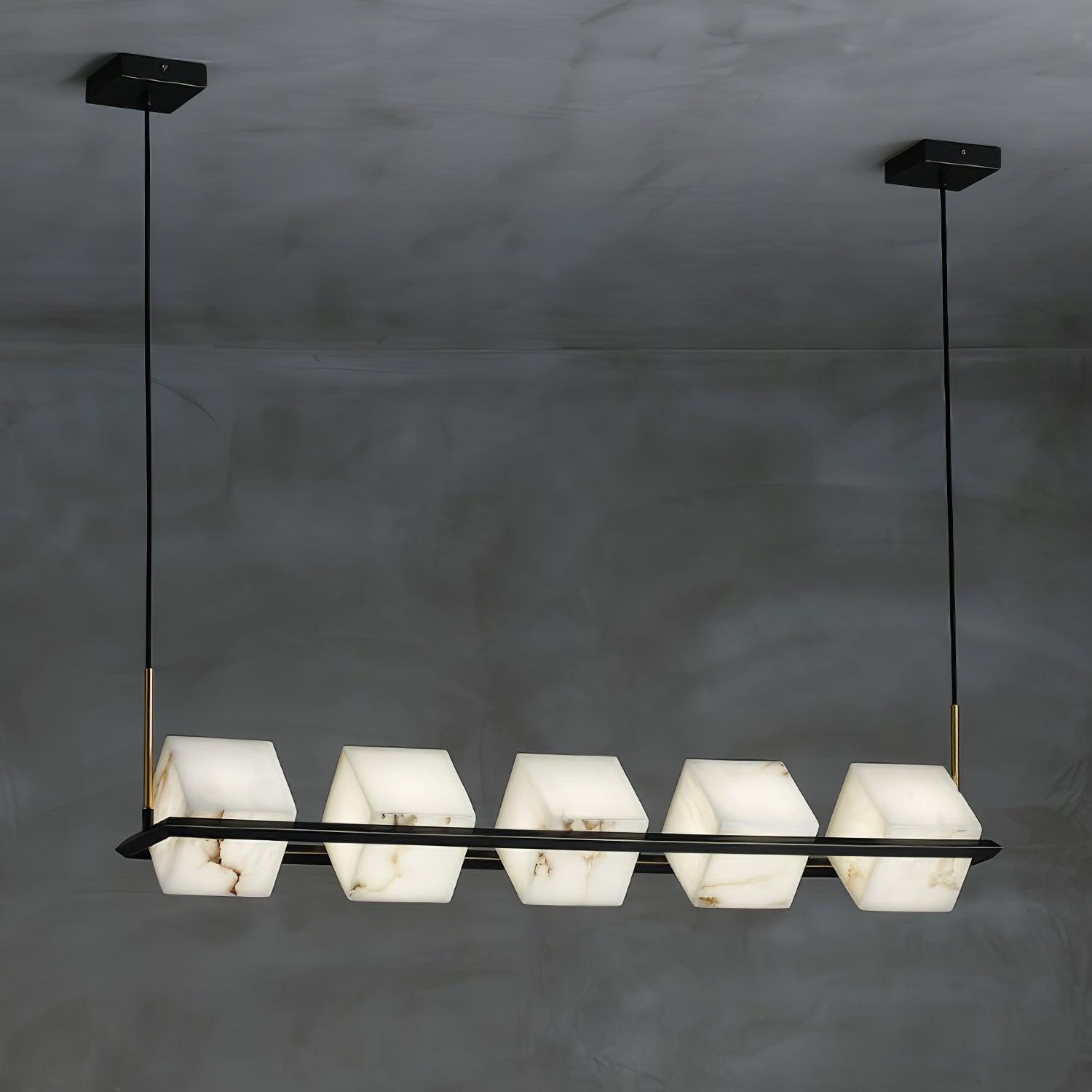 Alabaster Square Box Chandelier - YhLamps
