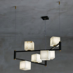 Alabaster Square Box Chandelier - YhLamps