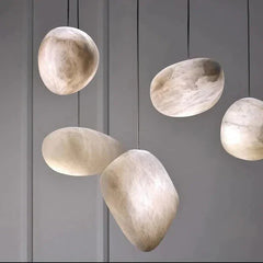 Sebastian Alabaster Natural Stone Pendant. Creative Pendant Light - YhLamps