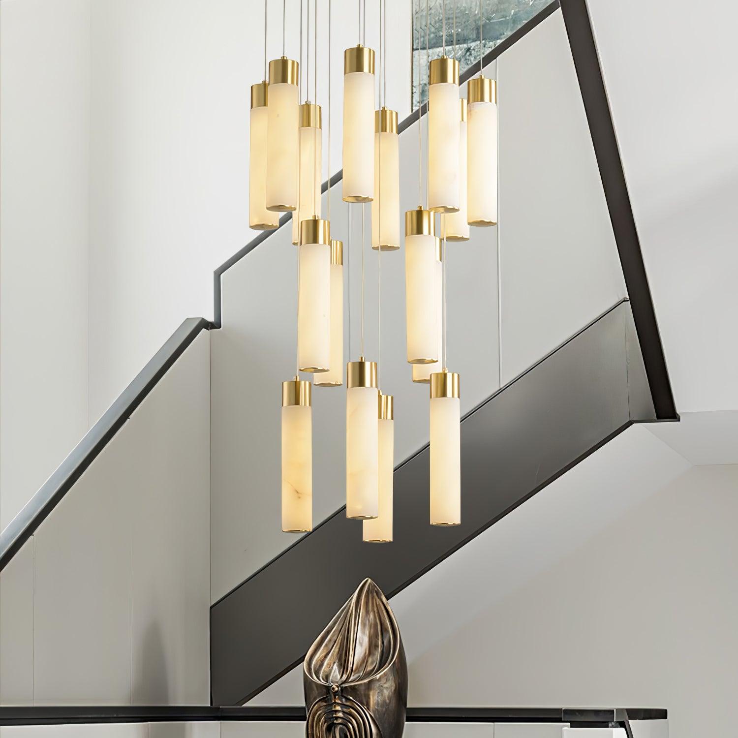 Celestial Alabaster Cascade Chandelier - YhLamps