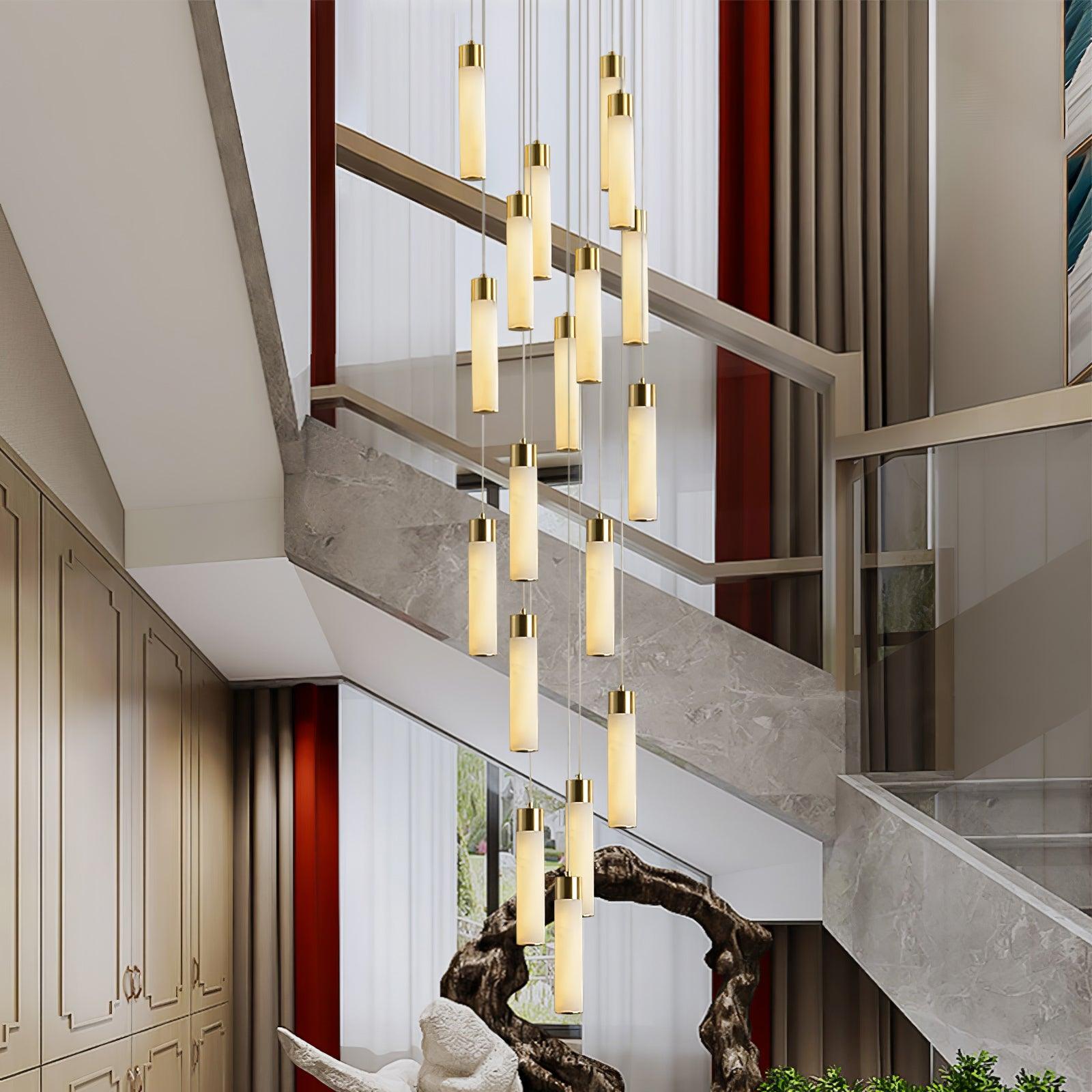 Celestial Alabaster Cascade Chandelier - YhLamps